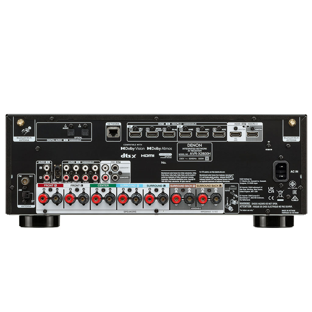 DENON AVR-X2800H 7.2 Ch 8K AV Receiver