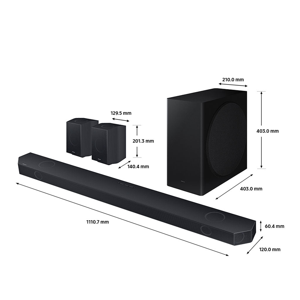 Samsung HW-Q930C 9.1.4Ch Soundbar with Subwoofer and Rear Speakers