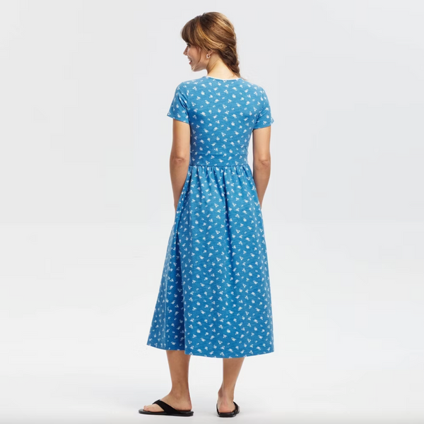 Women Short Sleeve Lace Trim Knit Dress - Universal Thread