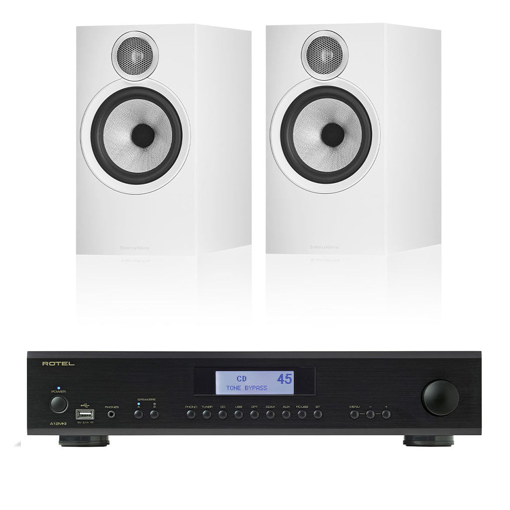 Rotel A12 MKii - B&W 606 S3 Bookshelf Speakers
