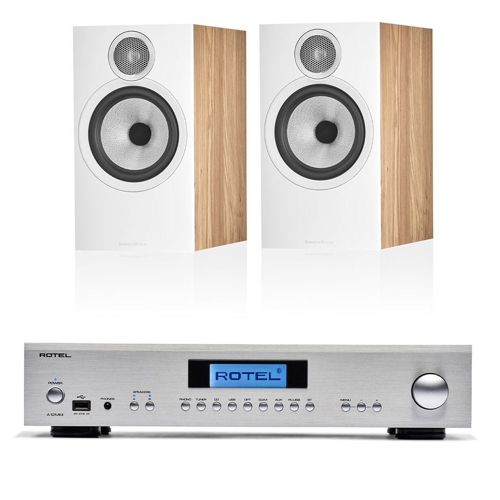 Rotel A12 MKii - B&W 606 S3 Bookshelf Speakers