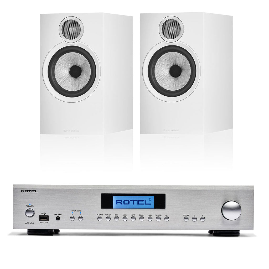 Rotel A12 MKii - B&W 606 S3 Bookshelf Speakers